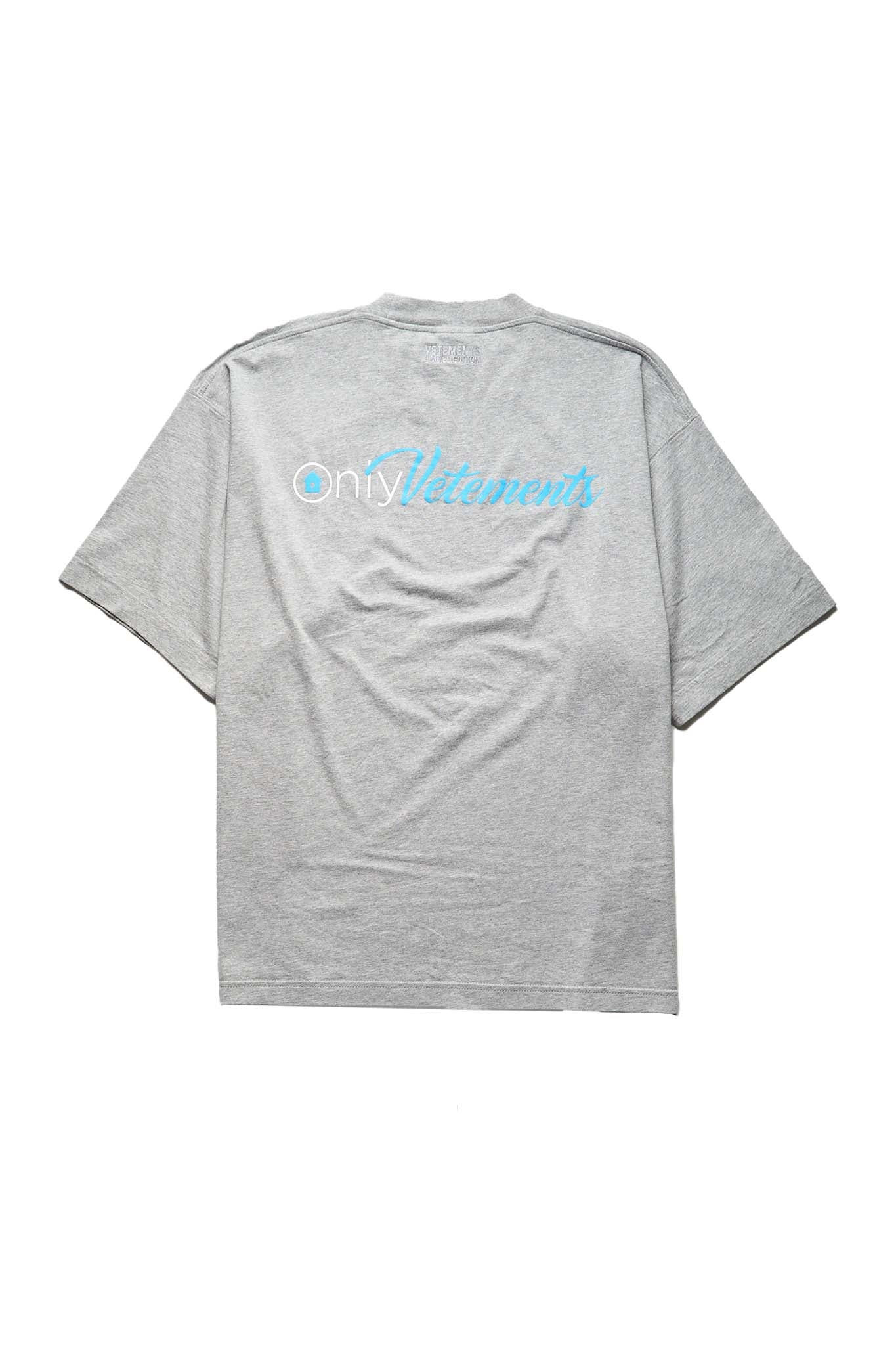 Vetements "Only Vetements" T-Shirt in Grey Melange