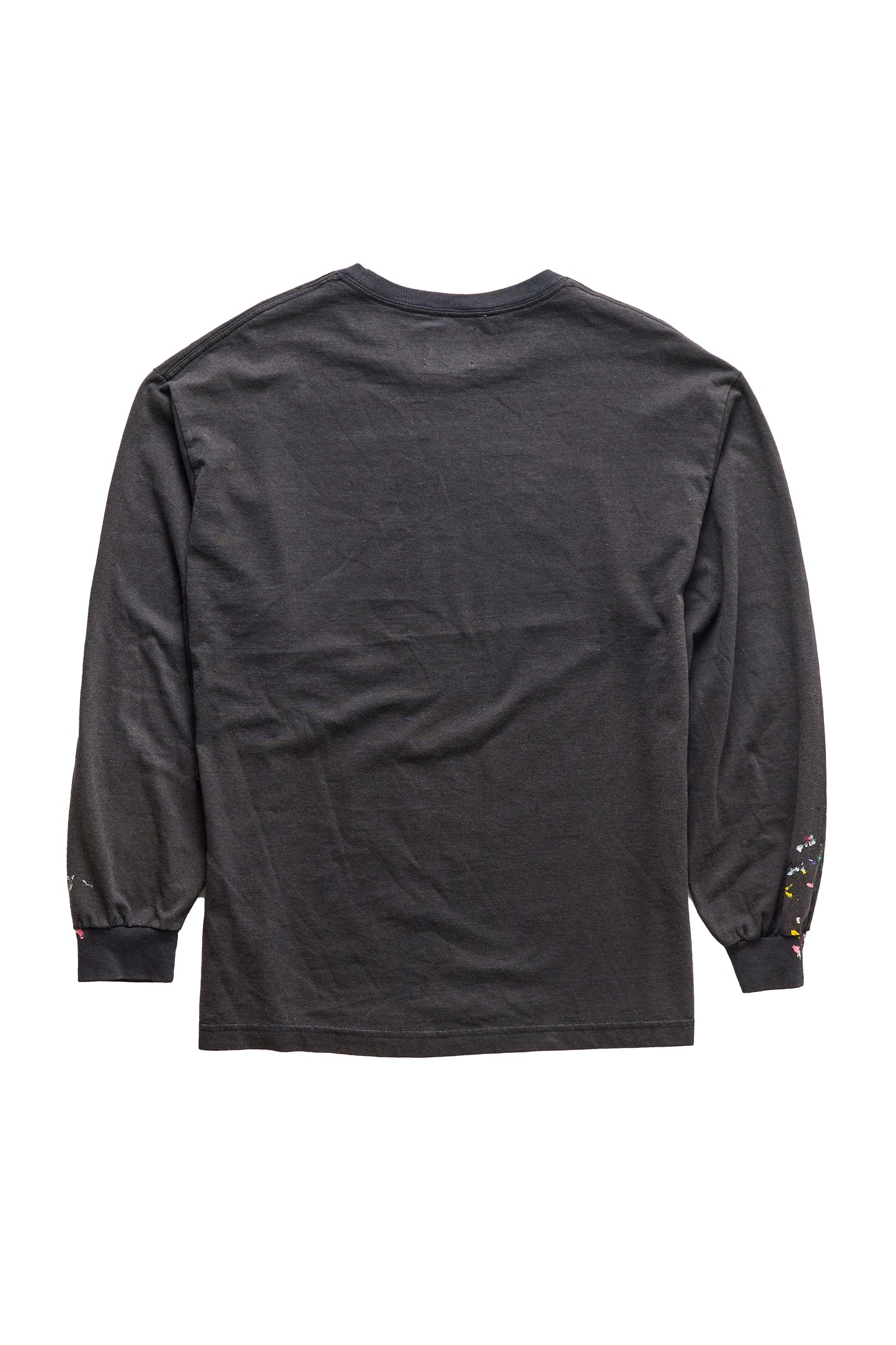 Gallery Dept. Paint Splatter Center Logo Black Longsleeve T-Shirt