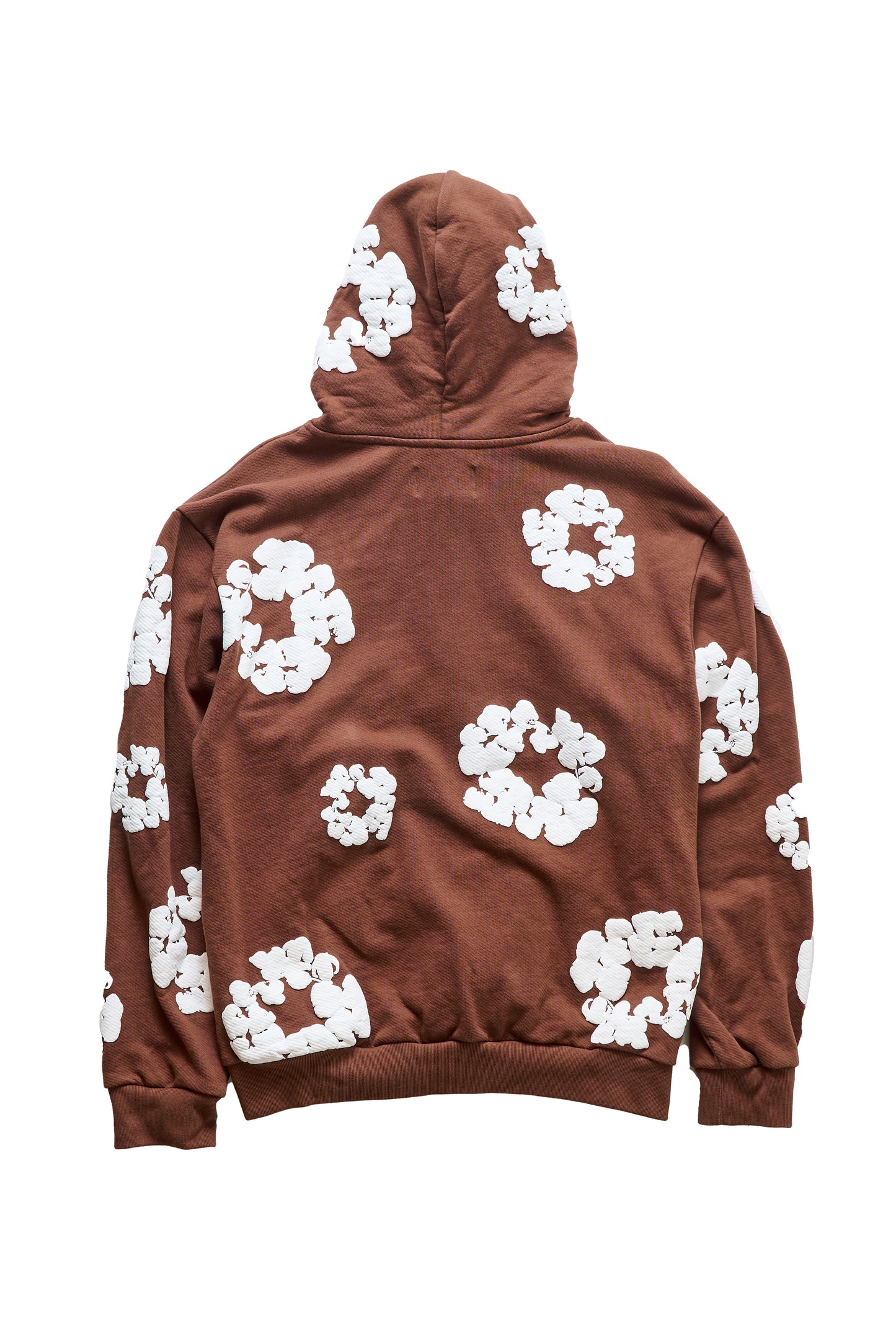 Denim Tears Wreath Graphic Print Hoodie Brown