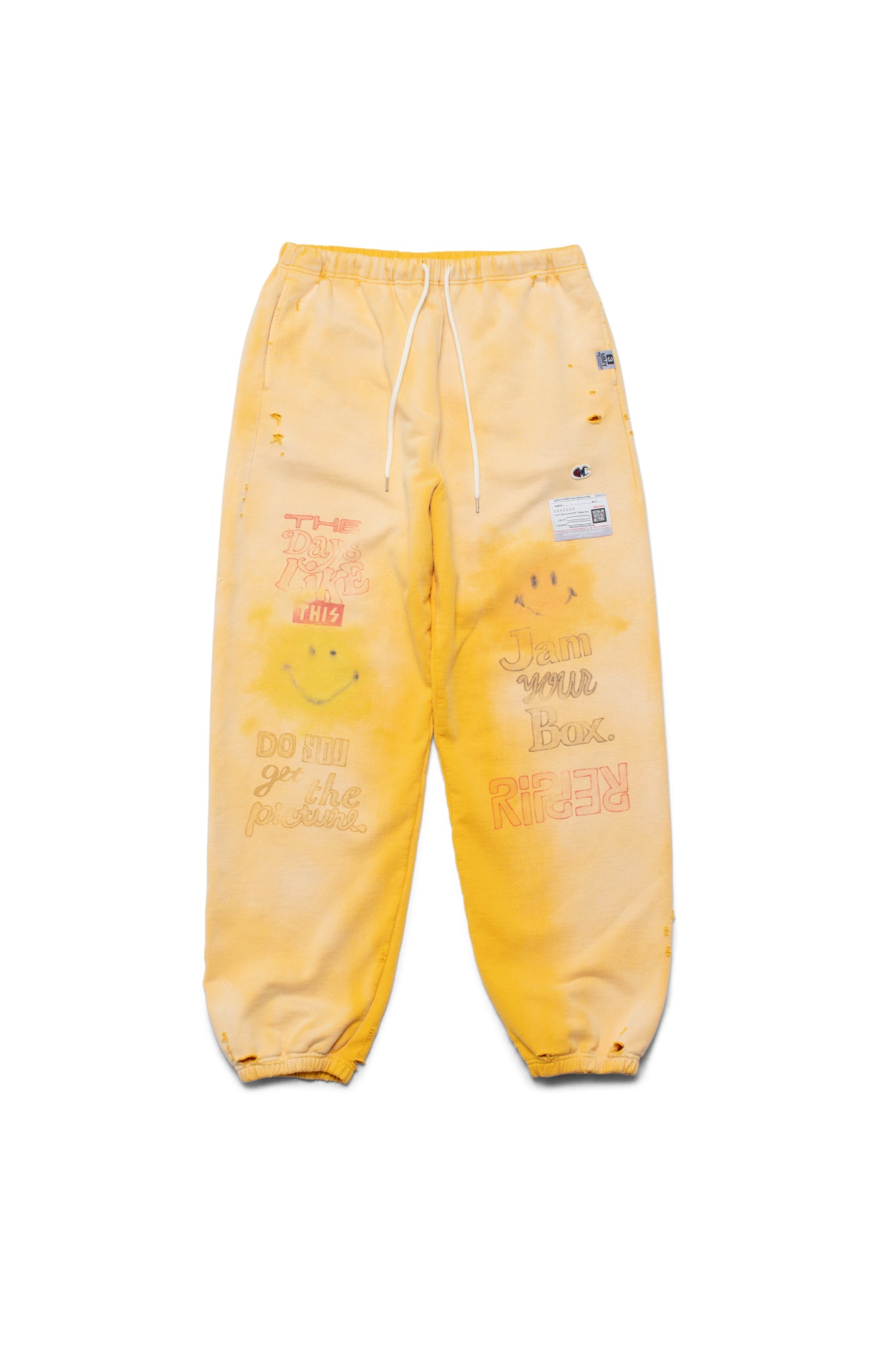 Maison Mihara Yasuhiro x Champion Bleached Sweatpants 'Yellow' SS23