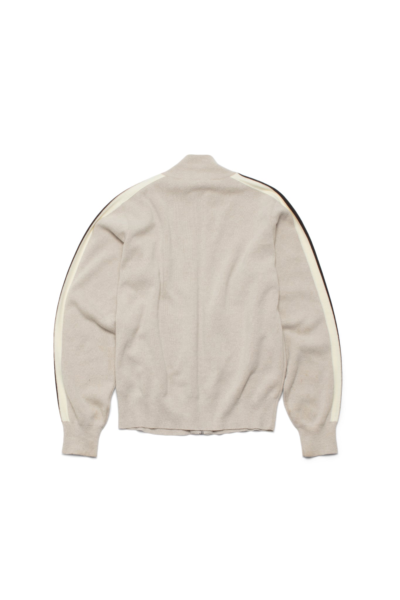 Palm Angels Fw24 Classic Logo Knit Track Jacket in Light Beige