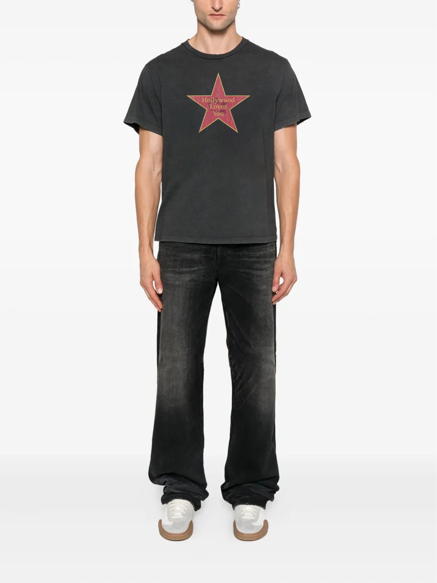 CEEC Hollywood Star T-shirt in Washed Black
