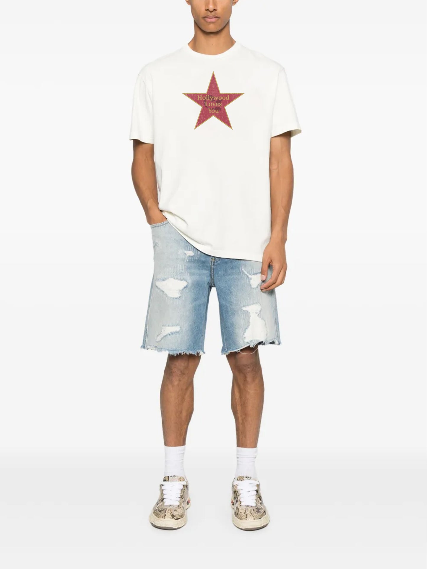 CEEC Hollywood Star T-shirt in Ivory