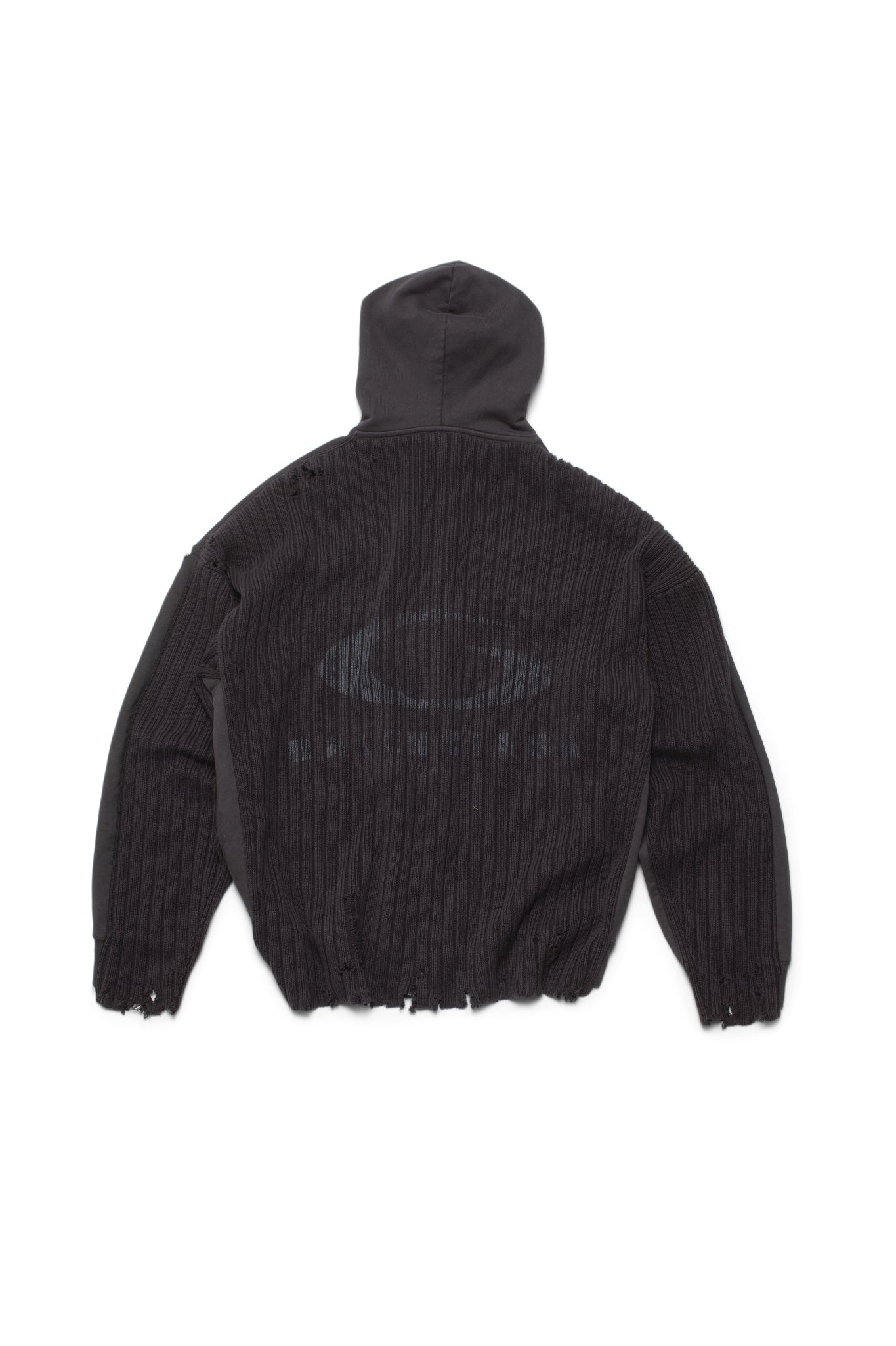 Balenciaga Men Patched Hooded Sweatshirt