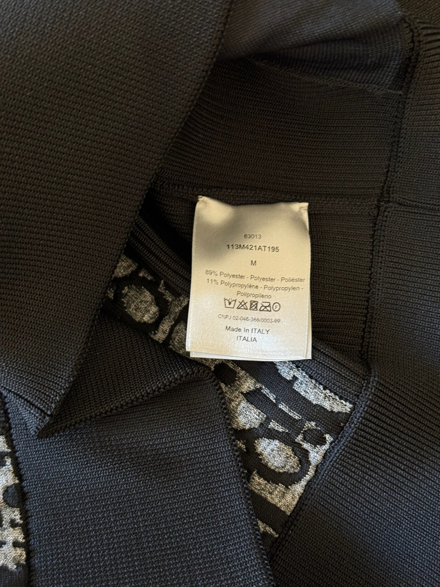 Dior Oblique Jacquard Monogram Zip Up Knit - Xia Office