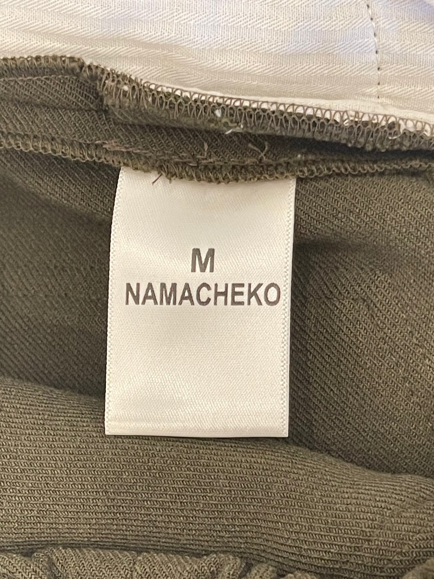 Namacheko Wide Leg Azor Moss Green Trousers - Xia Office