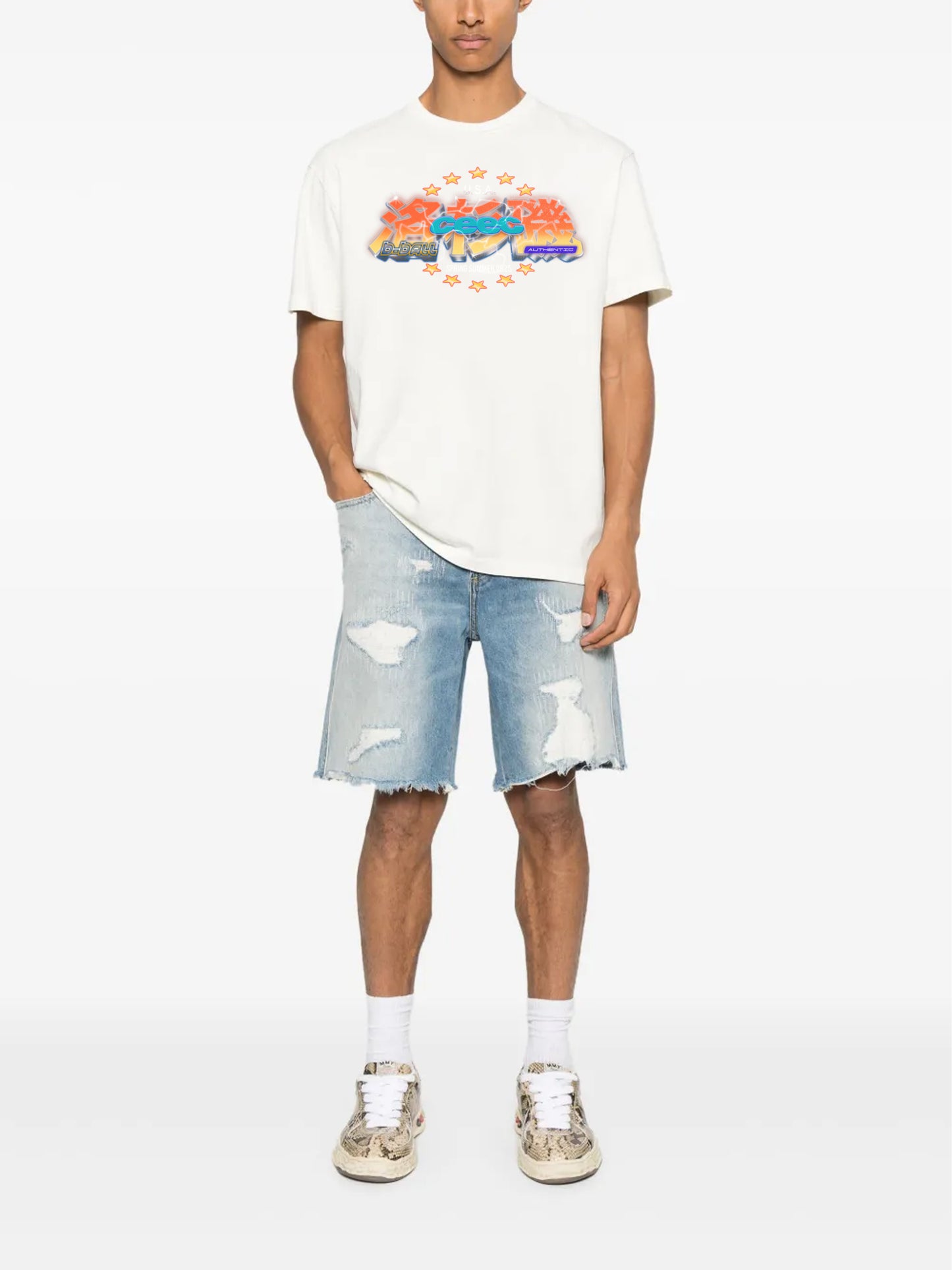 CEEC LA B-BALL T-shirt in White