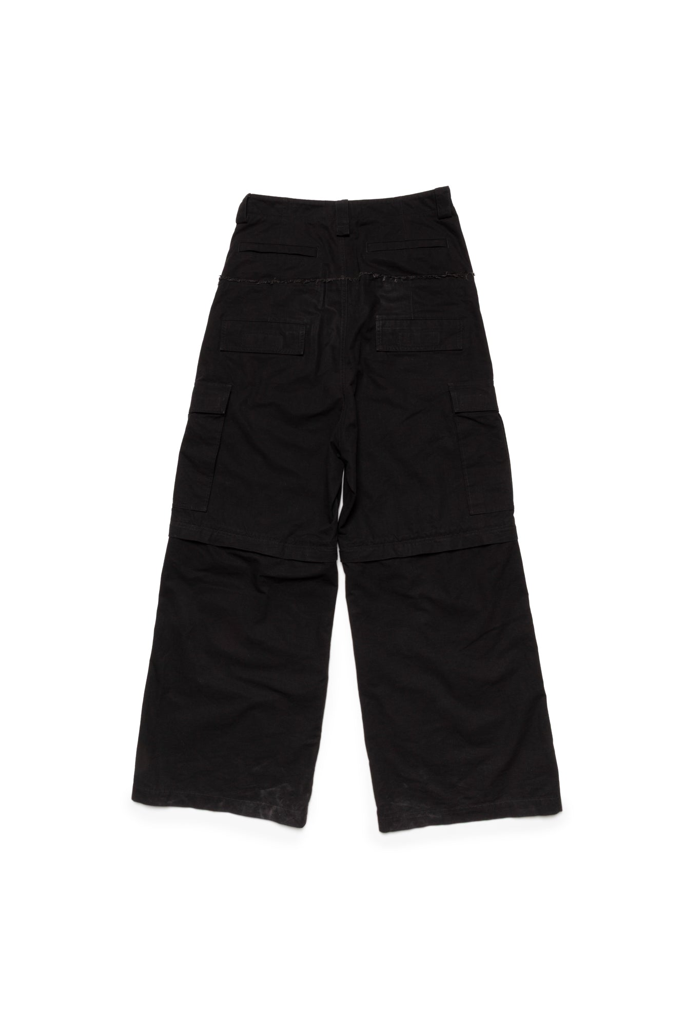 Balenciaga 2024 Black Cut-Up Cargo Pants