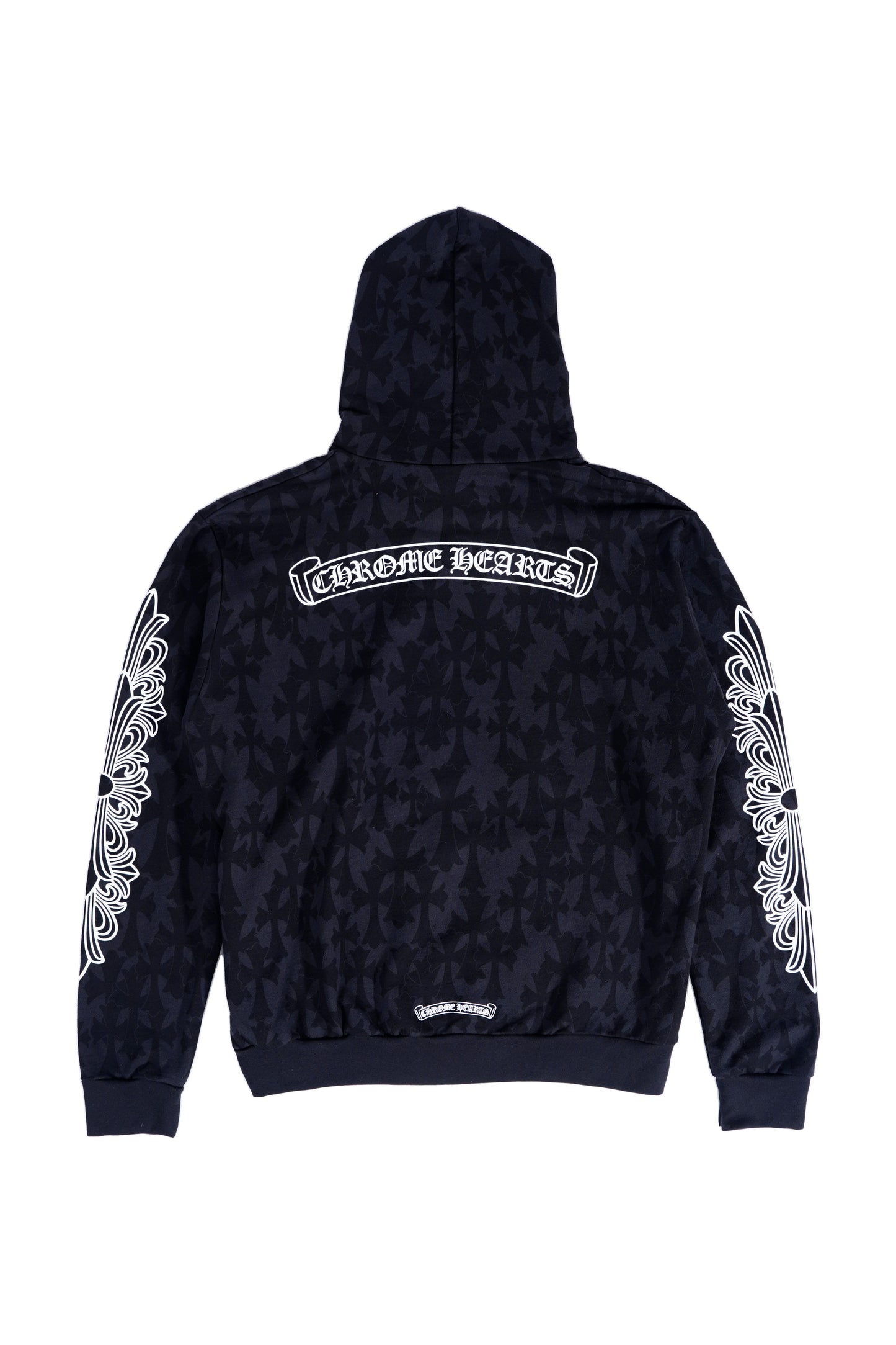 Chrome Hearts Plus Cross All Over Print Zip Up Hoodie