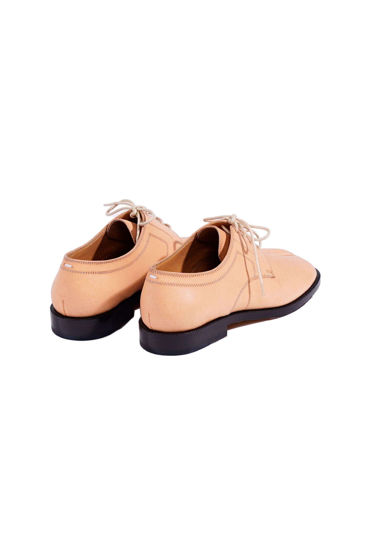 Maison Margiela Tabi Leather Lace-up Derby Beige