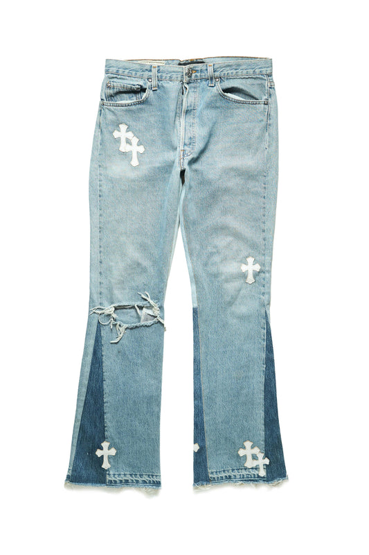 Chrome Hearts Gallery Dept. Flare Jeans with Patches