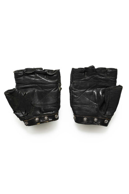 Chrome Hearts Vintage Motorcycle Saddlebag and Riding Gloves