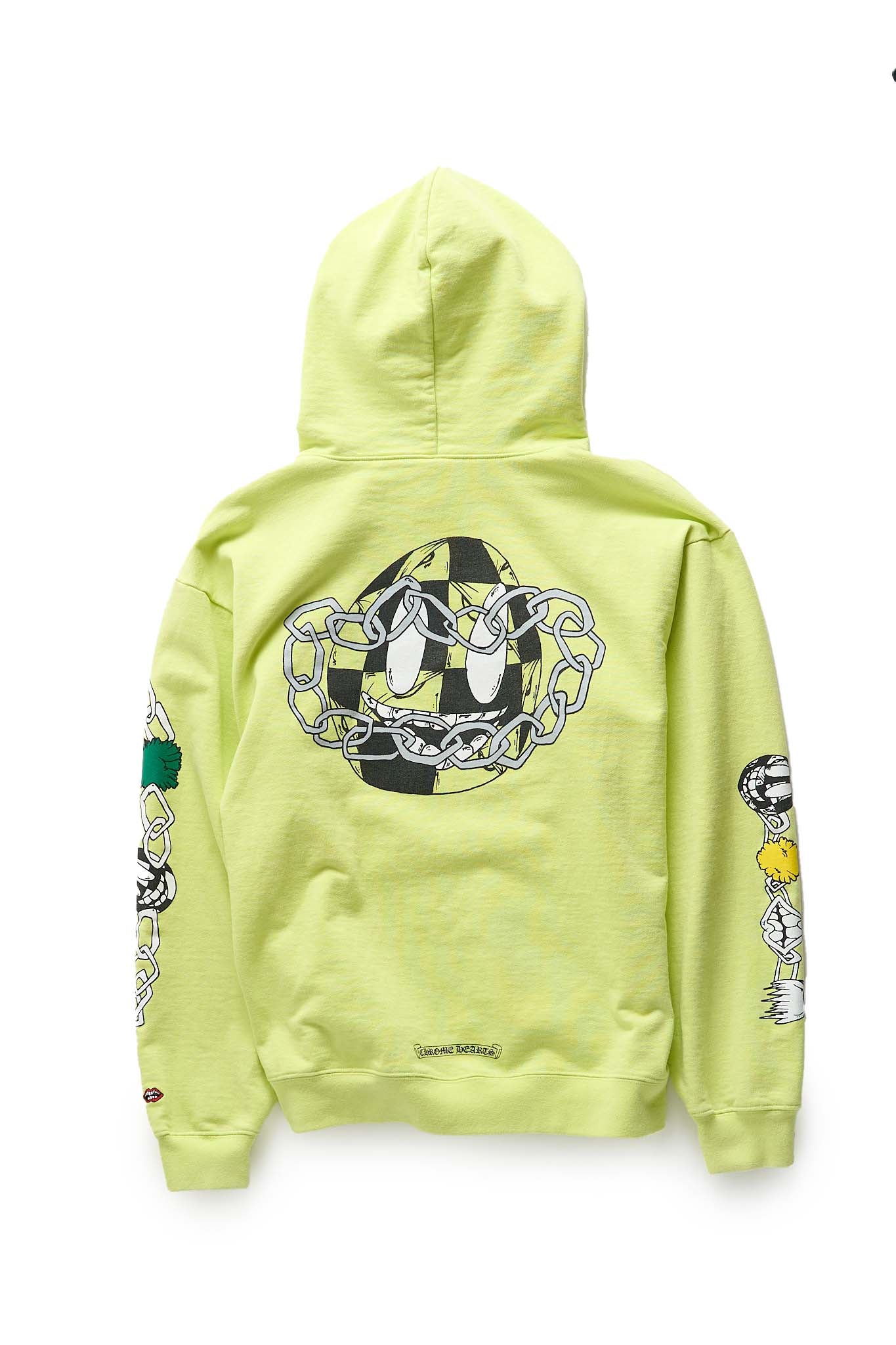 Chrome Hearts Matty Boy Link Graphic Print Hoodie Lime Green