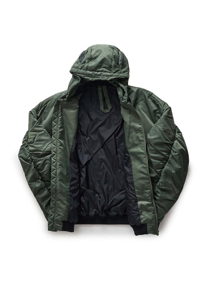 KUSIKOHC Green Helmet Bomber Jacket