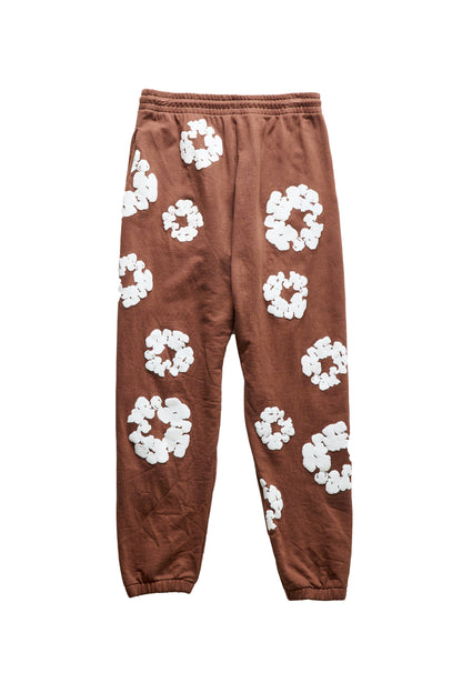 Denim Tears Wreath Graphic Print Sweatpants Brown