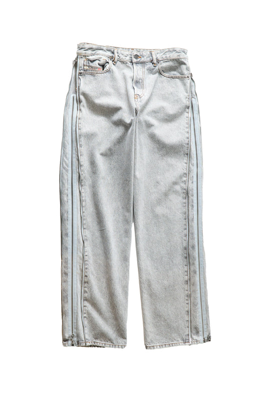 Dissel Side Zipper Grey Denim Jeans