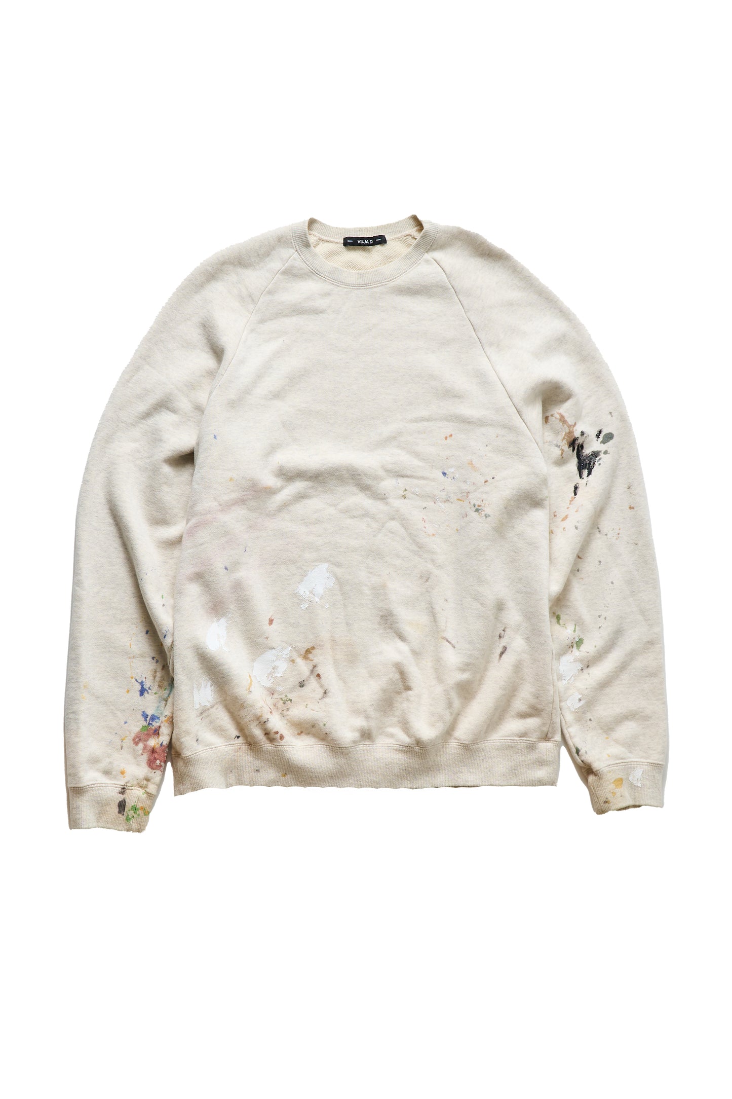 Vuja De Paint Splatter Mud Dye Zorn Crewneck Sweatshirt