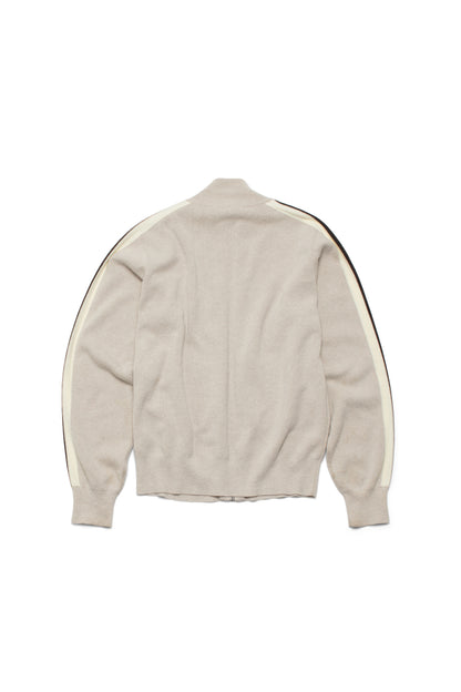 Palm Angels Fw24 Classic Logo Knit Track Jacket in Light Beige