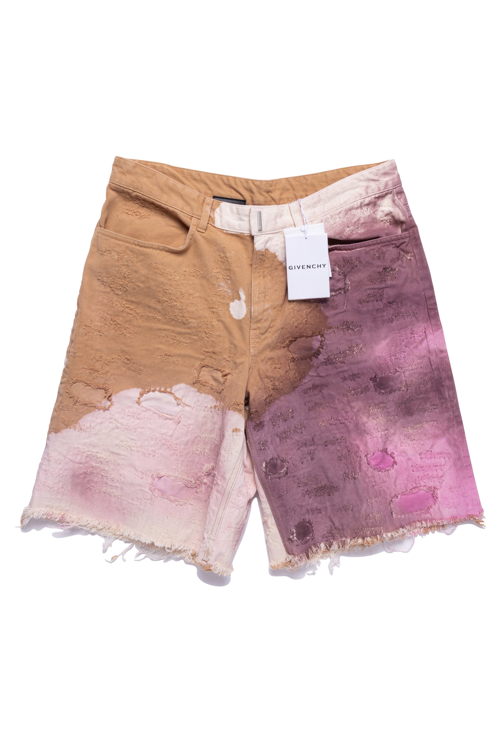 Givenchy Denim Shorts Skate Fit Brown/Pink - Xia Office