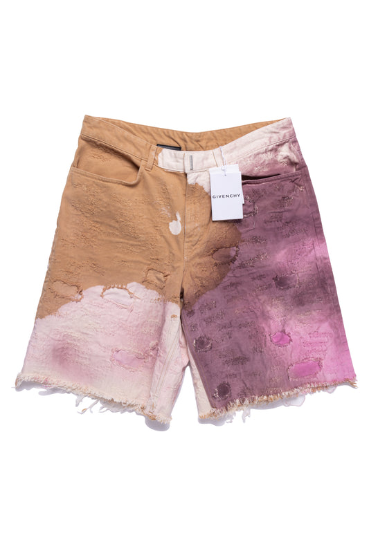 Givenchy Denim Shorts Skate Fit Brown/Pink - Xia Office