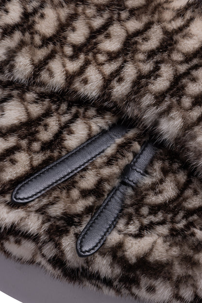 Dior Mink Fur Oblique Mini Saddle Bag - Xia Office