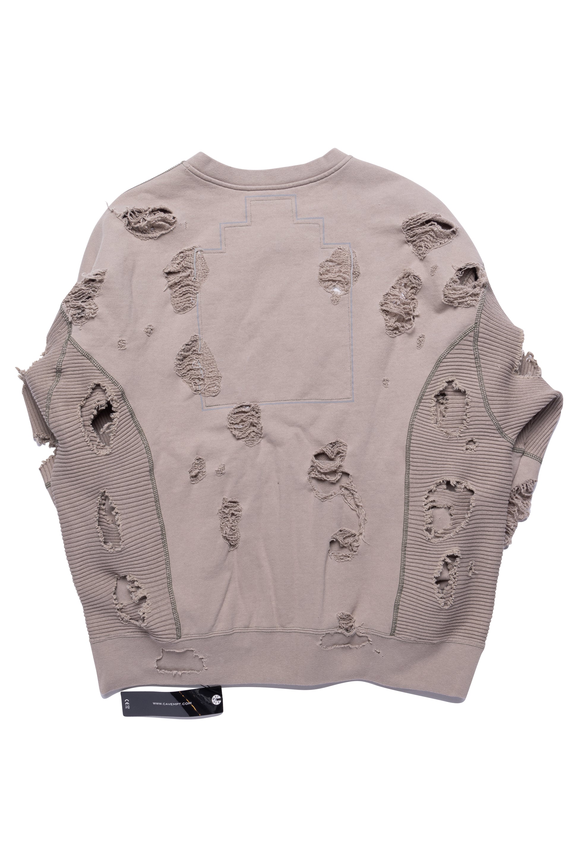 Cav Empt Plague Wide Rib Cut Zip Sweat Tan - Xia Office