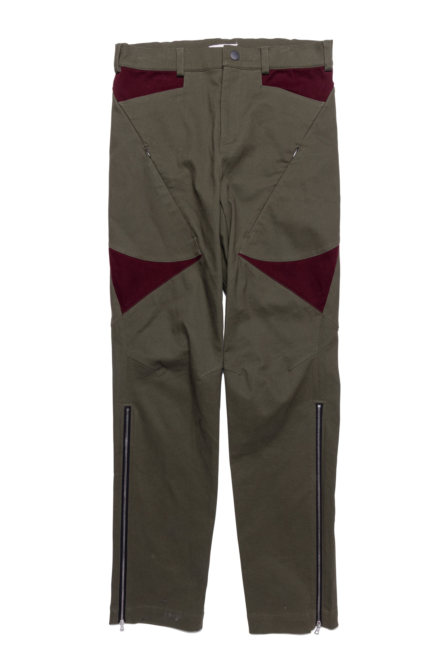 CMMAWEAR Calathea Curved Seam Trousers in Olive Green - Xia Office
