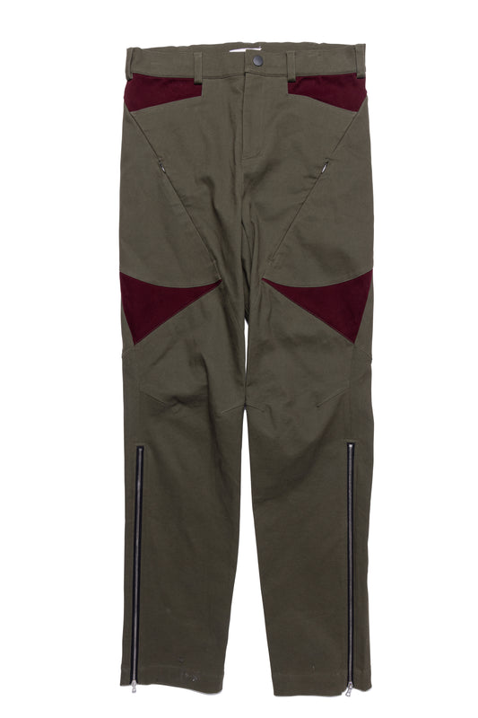 CMMAWEAR Calathea Curved Seam Trousers in Olive Green - Xia Office