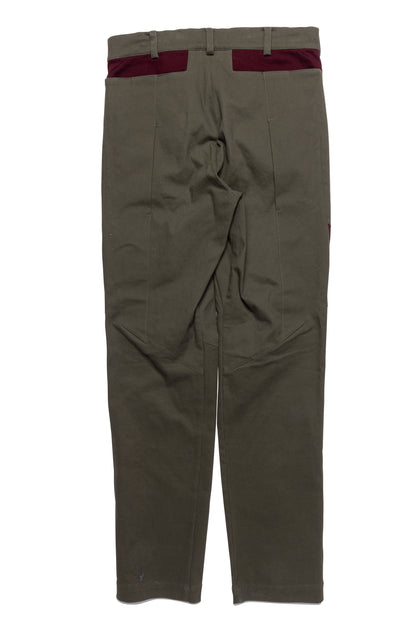 CMMAWEAR Calathea Curved Seam Trousers in Olive Green - Xia Office
