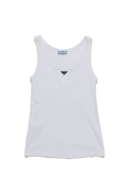 Prada Ribbed-knit Jersey Tank Top - Xia Office