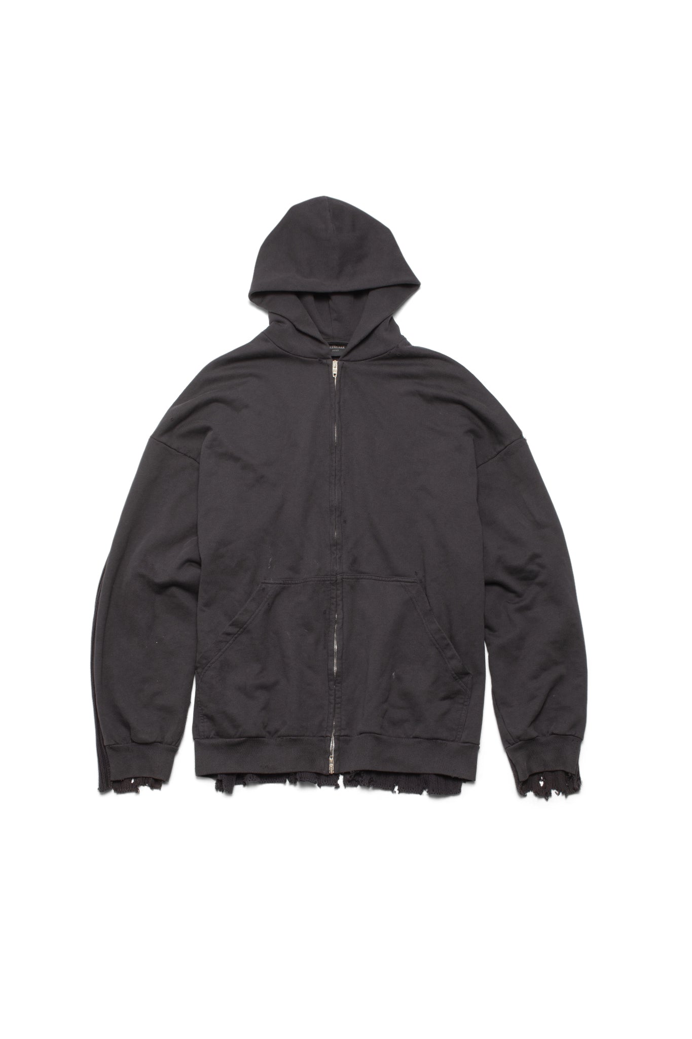 Balenciaga Men Patched Hooded Sweatshirt