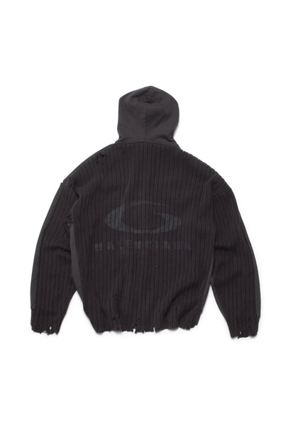 Balenciaga Men Patched Hooded Sweatshirt