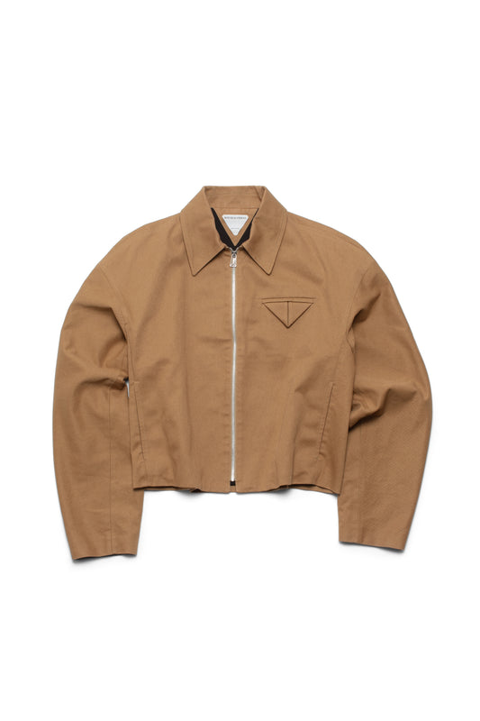 Bottega Veneta Cotton-Twill Blouson Jacket Camel
