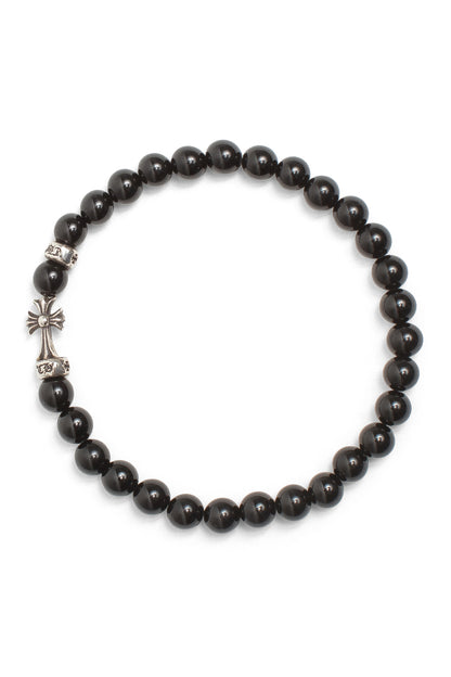 Chrome Hearts Cross Onyx Bead Bracelet