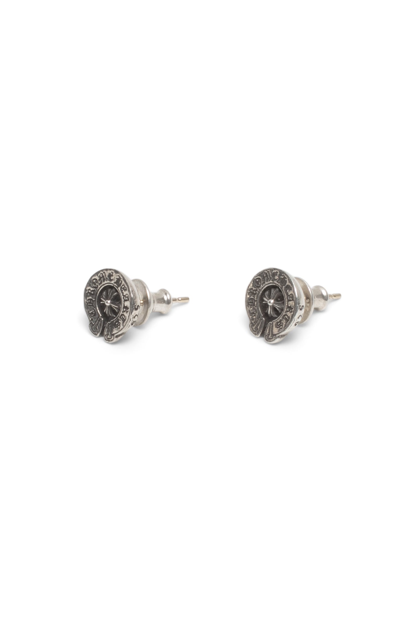 Chrome Hearts Cross Horseshoe Ear-studs
