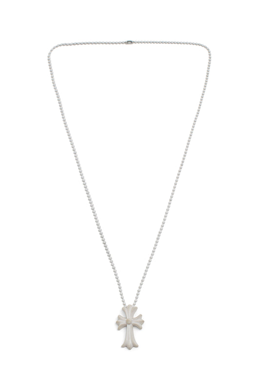 Chrome Hearts Silichrome Cross Pendant Necklace