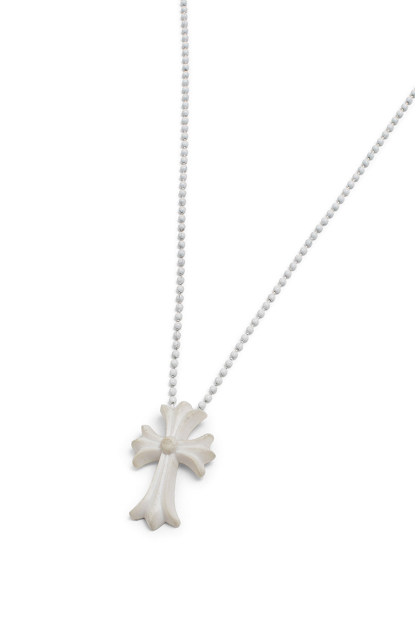 Chrome Hearts Silichrome Cross Pendant Necklace