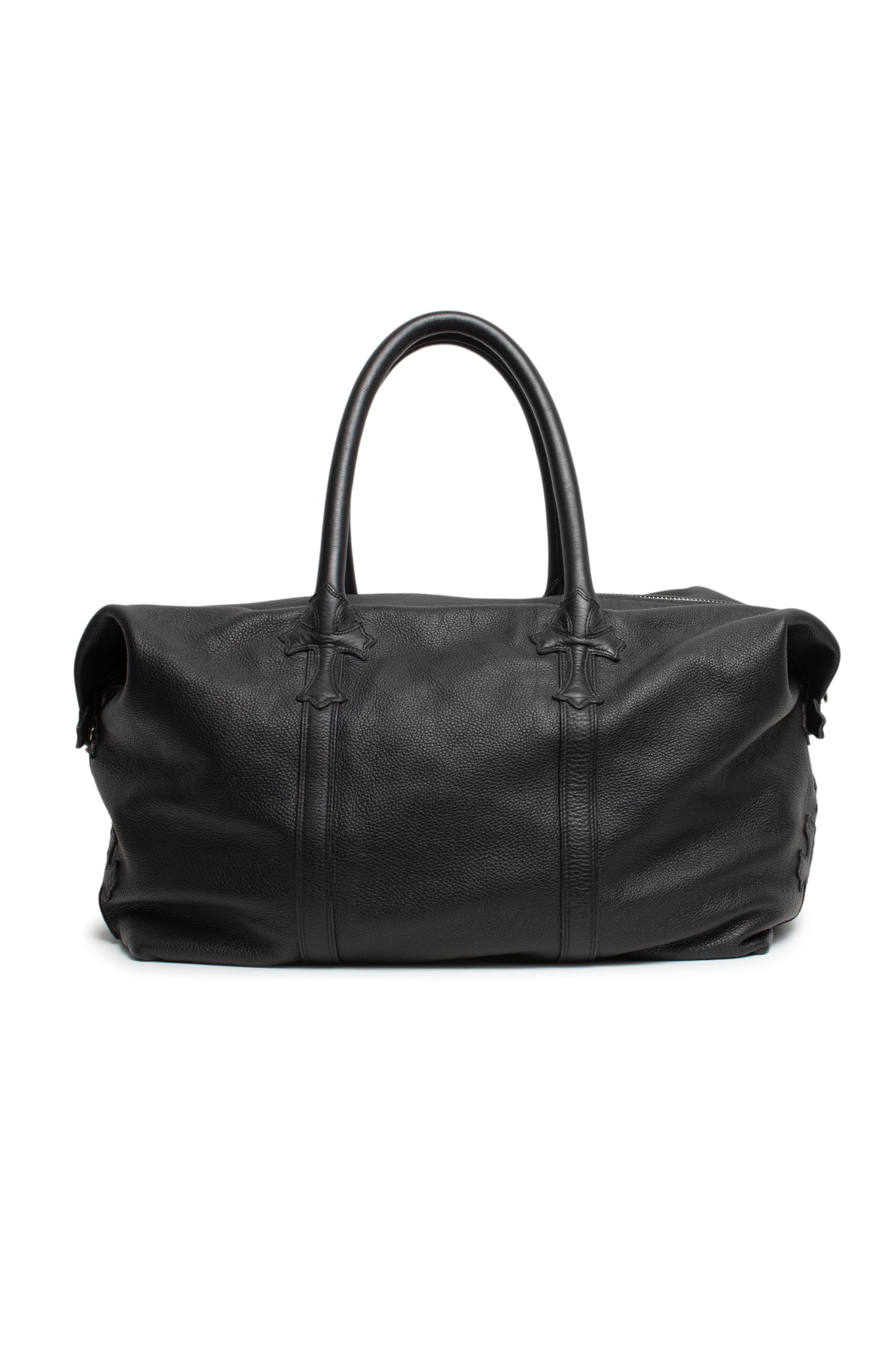 Chrome Hearts Large Leather Embellished Cross Duffle Bag