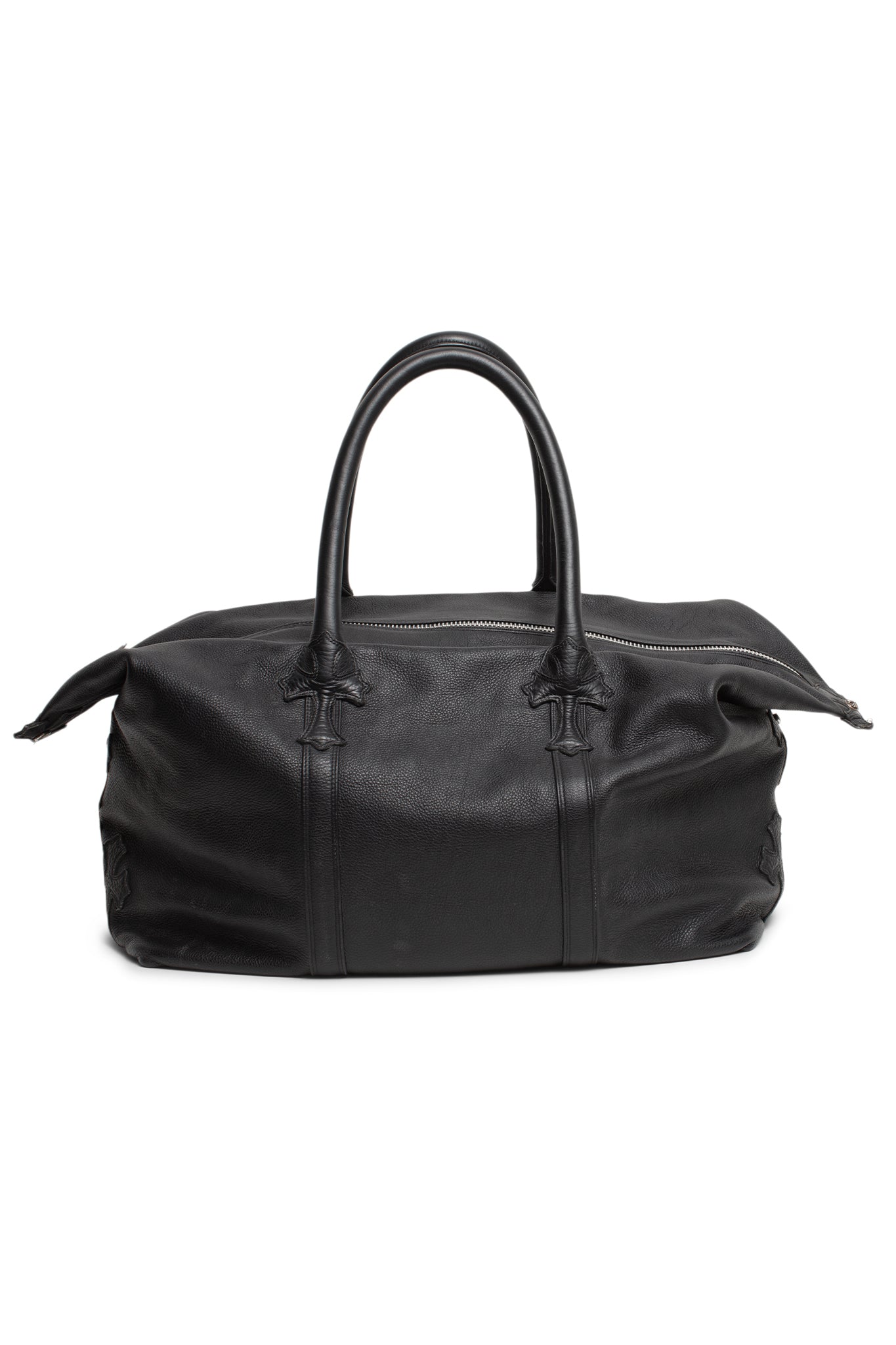 Chrome Hearts Large Leather Embellished Cross Duffle Bag
