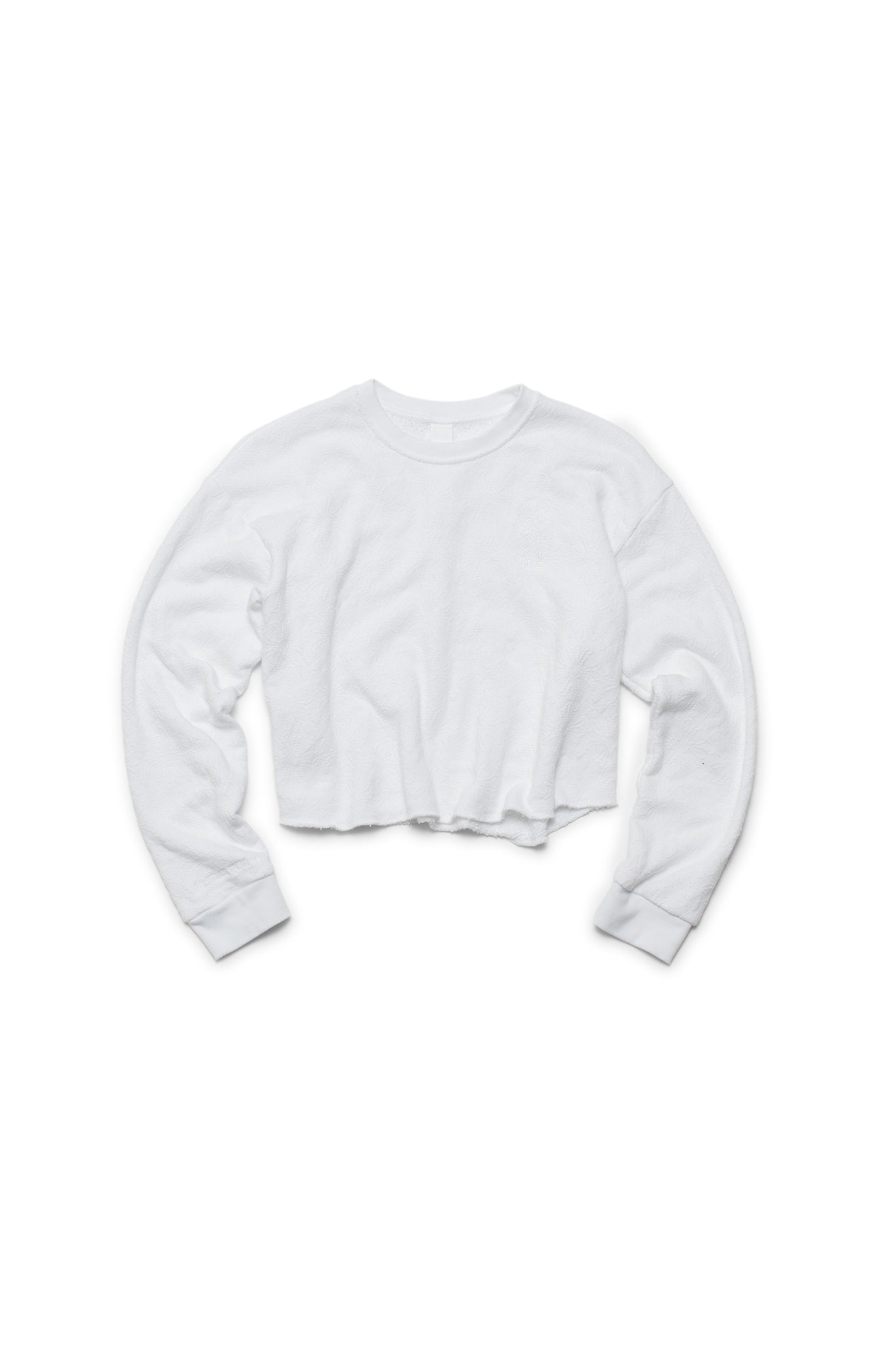 Chrome Hearts Jacquard Monogram Cropped Sweatshirt in White