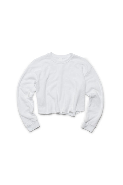 Chrome Hearts Jacquard Monogram Cropped Sweatshirt in White