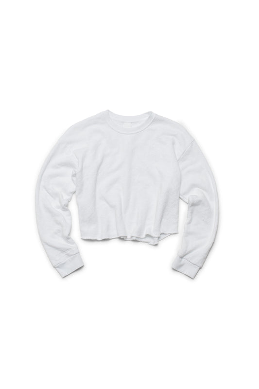 Chrome Hearts Jacquard Monogram Cropped Sweatshirt in White