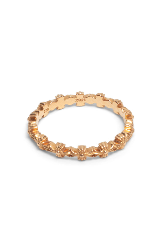 Chrome Hearts 22K Gold Tiny E Band Ring