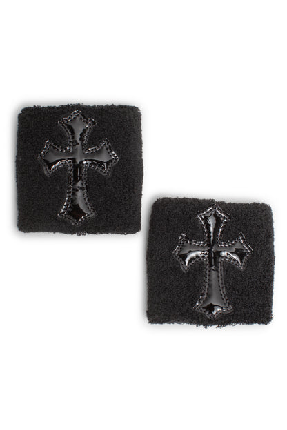 Chrome Hearts Cross Sweatband Set in Black