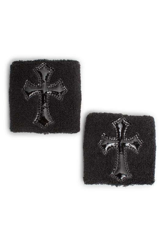 Chrome Hearts Cross Sweatband Set in Black