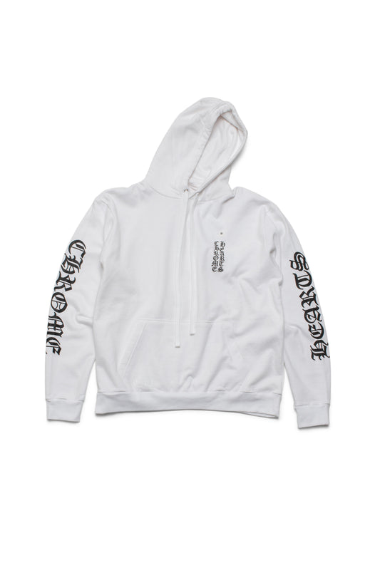 Chrome Hearts White Vertical Logo Hoodie
