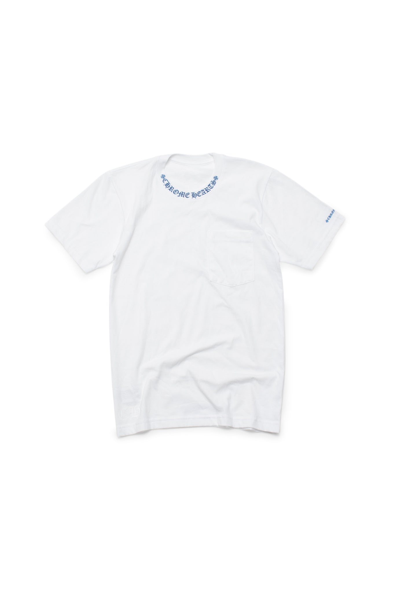 Chrome Hearts Blue Neck Logo Pocket T-shirt