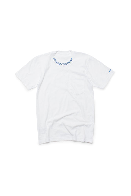 Chrome Hearts Blue Neck Logo Pocket T-shirt