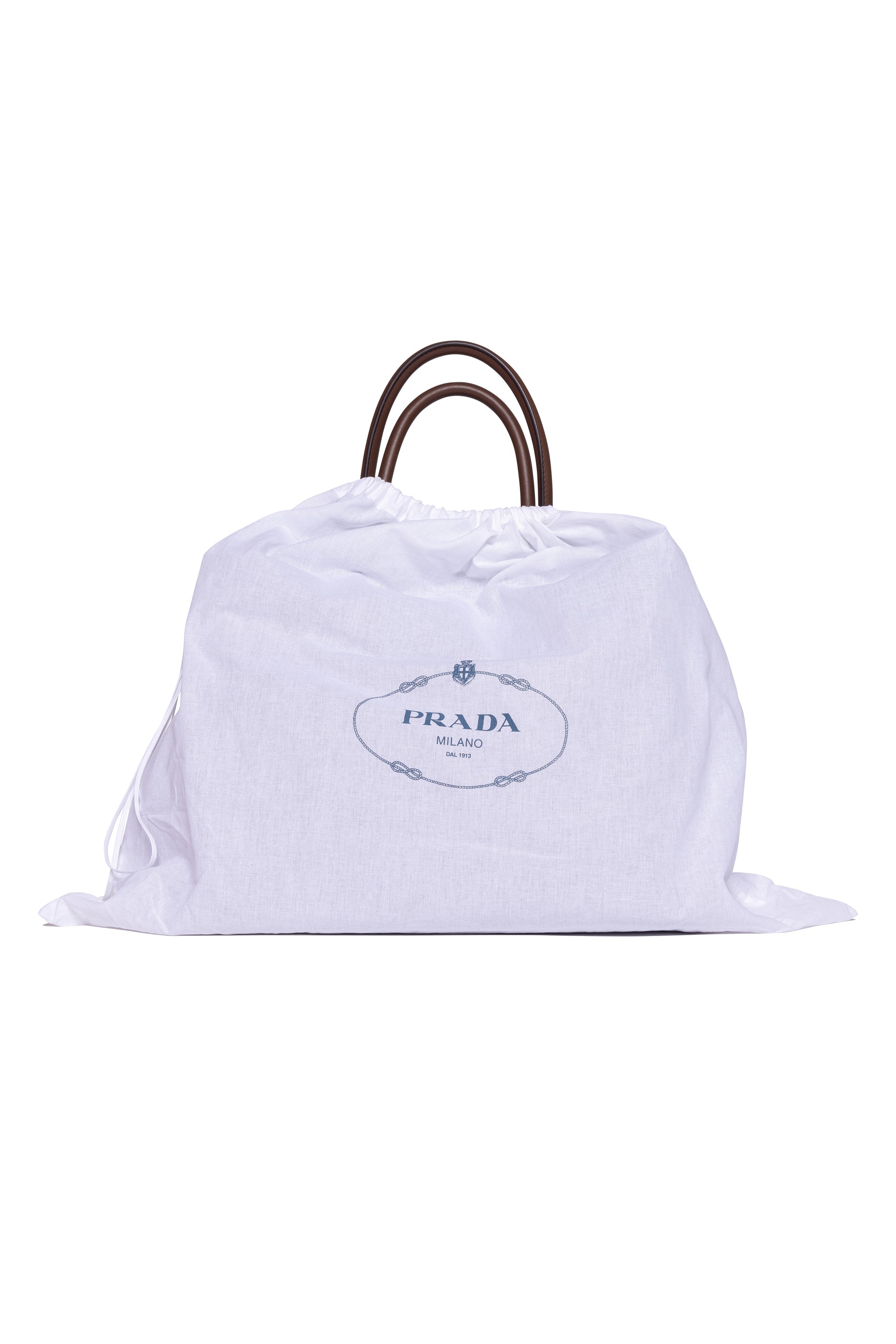 Prada Large Buckle Suede Bag With Belt in Cocoa - Xia Office