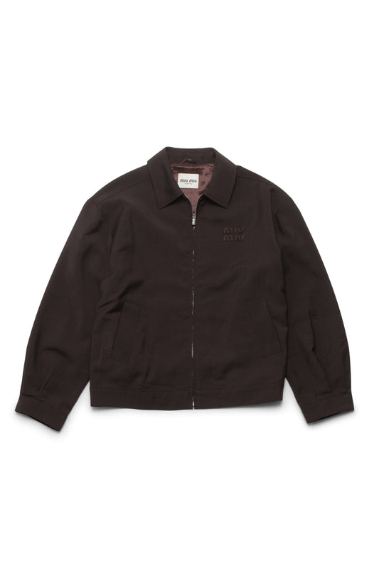 Miu Miu Ebony Mohair Blouson Jacket